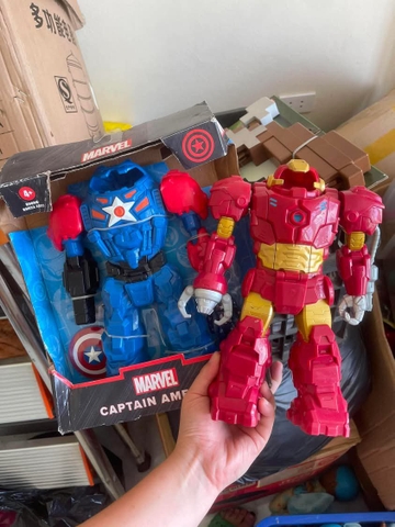 Đồ chơi siêu nhân Marvel Hasbro 2 màu xanh, đỏ