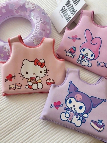 Áo phao bơi cho bé Sanrio 4 mẫu Kuromi, Hello Kitty, Melody, Cinnamoroll