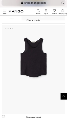 MANGO AUTH - Áo ba lỗ tank top Mango 2 màu