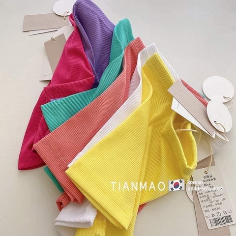 Quần legging đùi cotton tăm 6 màu cho bé