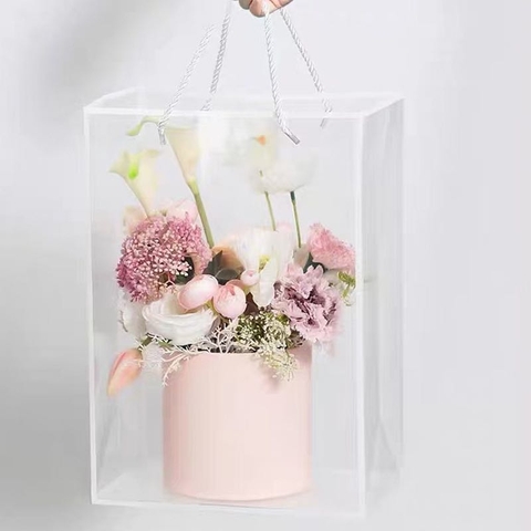 Túi trong suốt viền màu trắng