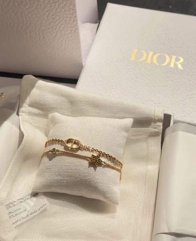 Vòng tay ngôi sao hai lớp mạ vàng Dior gift