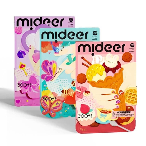 Miếng dán móng tay dạ quang 300+ pcs Mideer Fashion Nail Stickers 3 màu