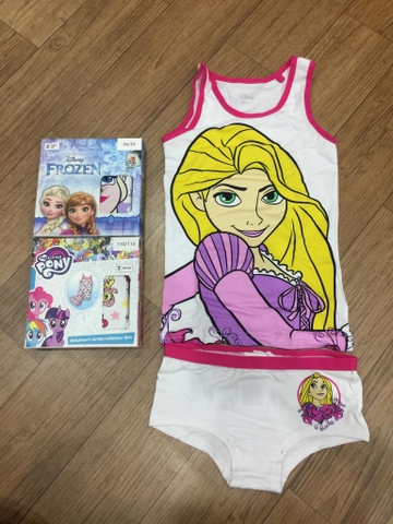 Set Disney Underwear mẫu Pony, Rapunzel và Elsa kèm hộp