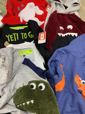 Áo nỉ bông dài tay bé trai hãng Little Rebels, Kidgets nhiều mẫu