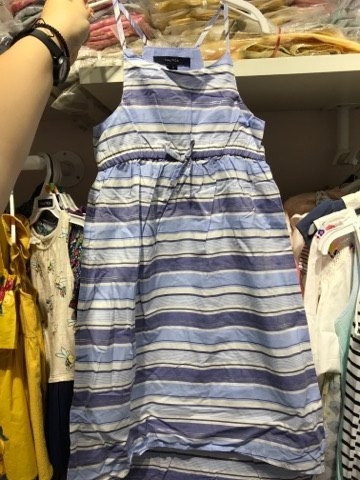 Váy hai dây maxi Nautica kẻ xanh dáng dài