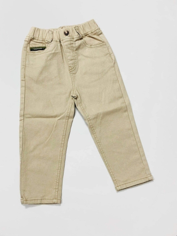 Quần kaki cạp chun màu be Little Bobdog