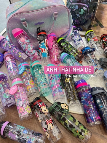 Bình nước nhựa TO 650ml hãng SMIGGLE có ống hút nhiều mẫu cho bé