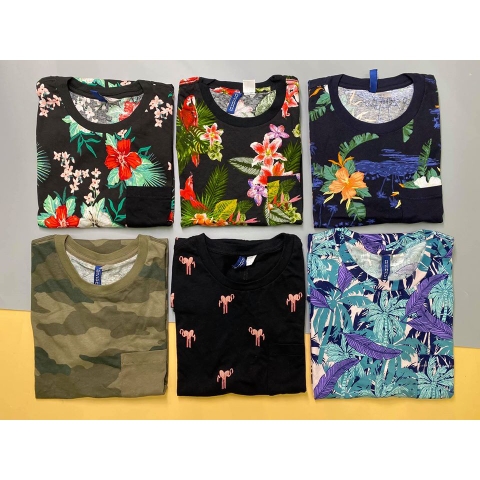 Áo phông cộc tay mẹ H&M nhiều mẫu rằn ri, hồng hạc, hoa lá,...