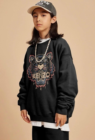Bộ nỉ dài tay Kenzo con hổ 3 màu đen, xanh, vàng