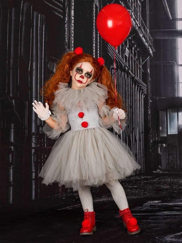 Set váy voan hóa trang Halloween chú hề Pennywise 4 chi tiết