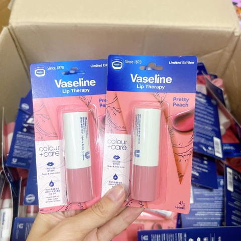 Son dưỡng môi Vaseline 5 màu Pretty Peach, Kissing Red...