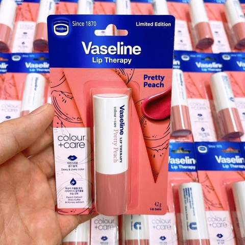 Son dưỡng môi Vaseline 5 màu Pretty Peach, Kissing Red...