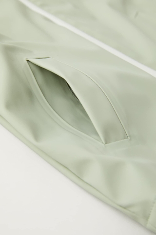 Áo khoác raincoat Zara baby kéo khóa có mũ màu xanh