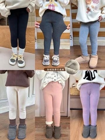 Quần legging lót nỉ AMBB 6 màu cho bé