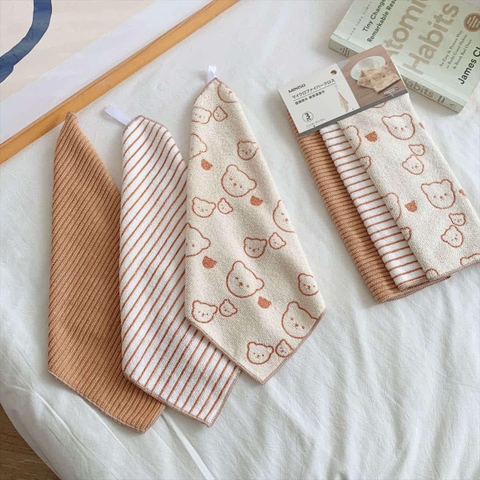 Set 6 khăn Miniso cotton organic 28x28cm Cleaning Cloth