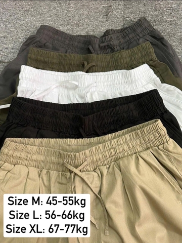 Quần short kaki nam 5 màu đen, trắng, ghi, be, xanh rêu xuất Nhật
