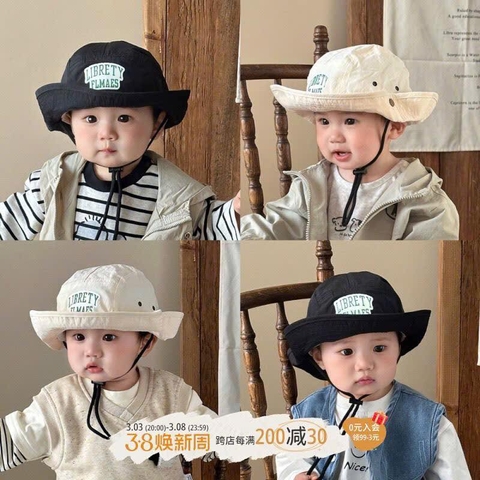 Mũ rộng vành Librety 5 màu cho bé 2-8y