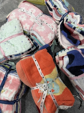 Set 10 khăn mặt vuông xuất Nhật