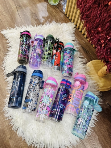 Bình nước nhựa TO 650ml hãng SMIGGLE có ống hút nhiều mẫu cho bé