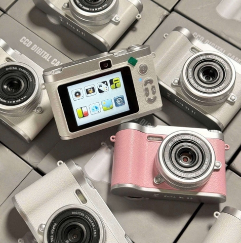 Máy ảnh CCD Digital camera 3 màu Hồng, Trắng, Đen