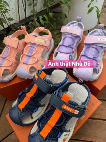 Sandal Future bít mũi chân 3 màu cho bé