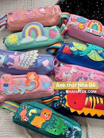 Hộp bút mềm Smiggle size nhỏ 22x7x6cm nhiều mẫu cho bé trai, bé gái