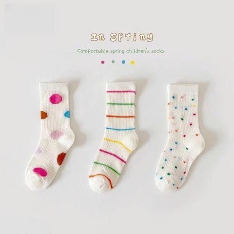 Set 3 đôi tất sắc màu KIDS SOCKS