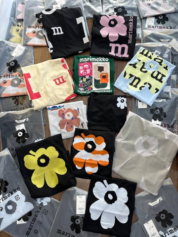 Áo phông cộc tay nhiều hình xuất Hàn Marimekko cho nữ