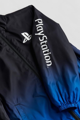 Áo khoác gió H&M màu xanh đen PLAY STATION