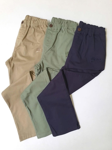 Quần dài kaki Beemon cạp chun 3 màu be, xanh rêu, navy