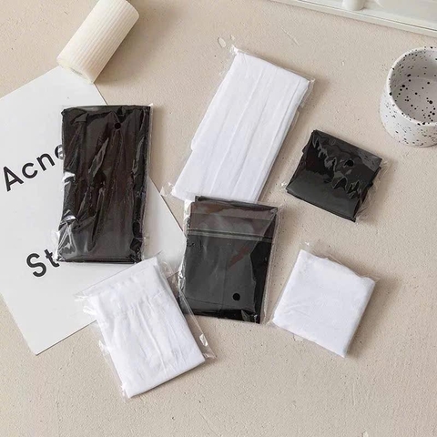 Set 3 đôi tất cao cổ màu trắng, đen