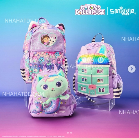 Balo Smiggle mẫu 3D size 36x28cm cho bé trai, bé gái