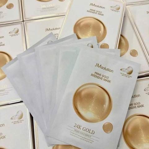 Hộp 5 miếng mặt nạ JM Solution loại Cá hồi và tinh chất vàng, S.O.S Ampoule Collagen