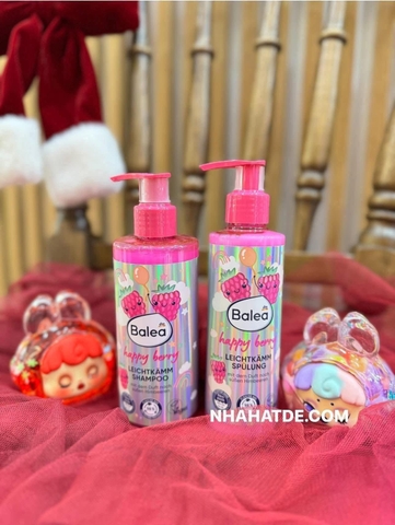 Set dầu gội 250ml và xả 200ml Balea Happy Berry 3+