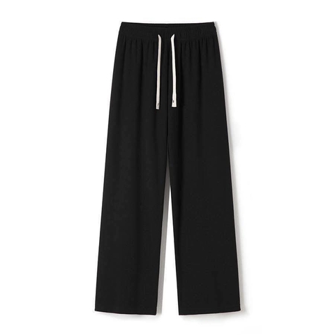 Quần nỉ suông dây rút 4 màu đen, ghi, hồng, be