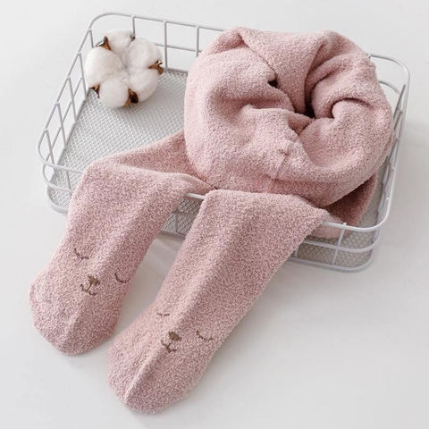 Quần tất lông xù 4 màu be, hồng, ghi, trắng