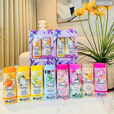 Set quà tặng 2 chai sữa tắm Balea kèm túi 300ml