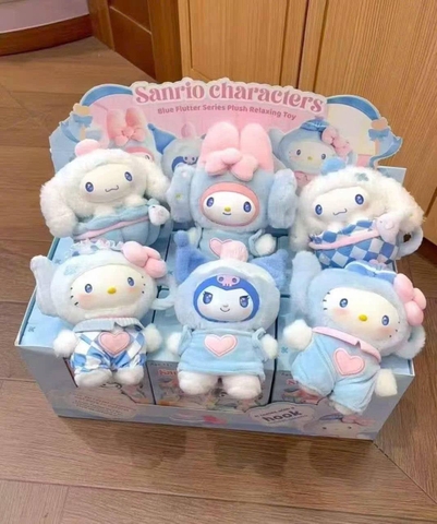 Gấu bông Sanrio Characiers blind box xanh trắng