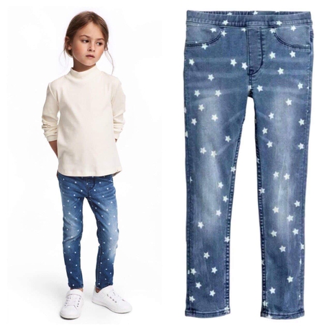 Quần Tregging Jeans HM 4 mẫu bé gái