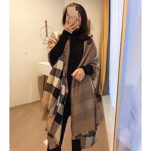 Khăn BBR họa tiết 2 mặt size 180x70cm full box