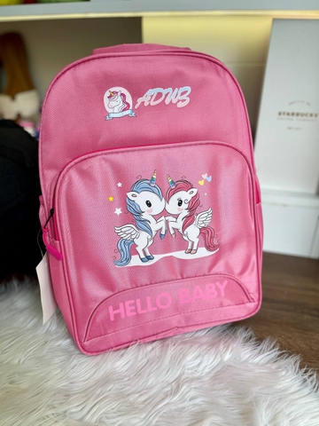 Balo bé 4 mẫu vải dù size 38x27x12cm