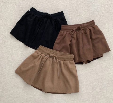 Chân váy da lộn 3 màu đen, nâu đậm, nâu nhạt