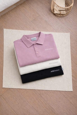 Áo polo cộc tay Abenaki 3 màu be, hồng, đen