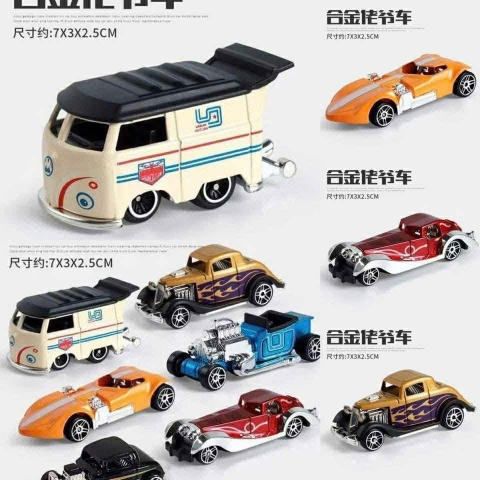 Set đồ chơi 6 chiếc ô tô hợp kim size 7x3x2.5cm