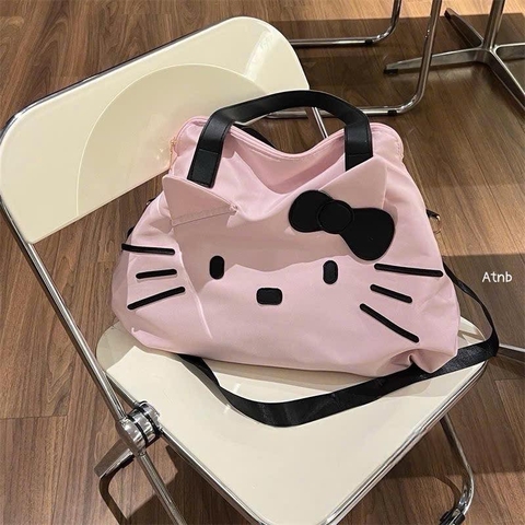 Túi Hello Kitty hồng nhạt size 48x25x27cm