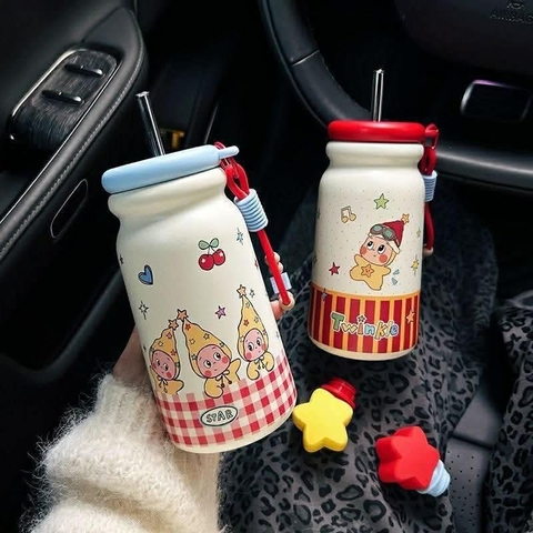Bình giữ nhiệt Twinkle Twinkle 500ml 2 màu đỏ, xanh
