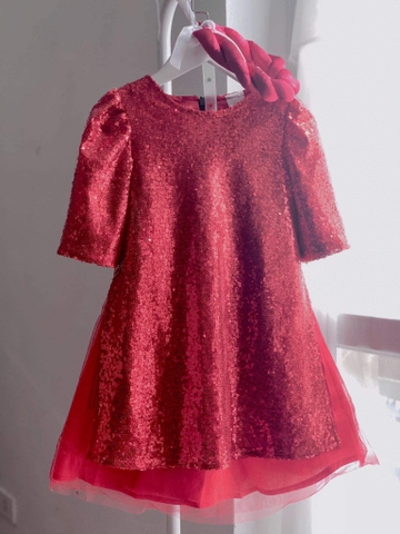 Áo dài Kim Sa bé gái 3 màu kèm mấn và chân váy voan