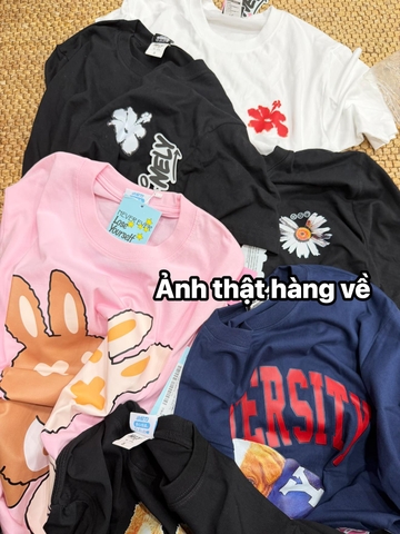 Áo phông Nely cộc tay in hình 7 mẫu