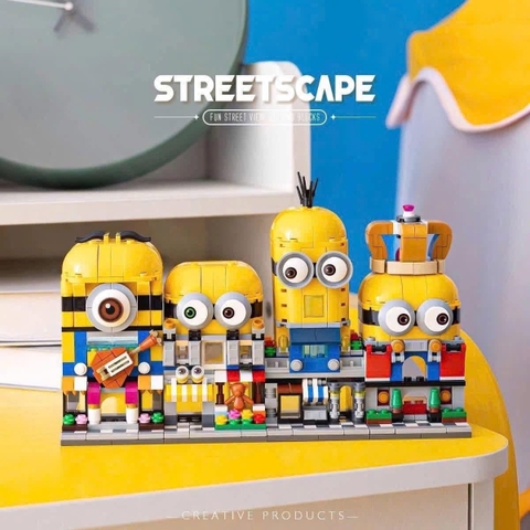 Set 4 hộp lego Minion Mini Street